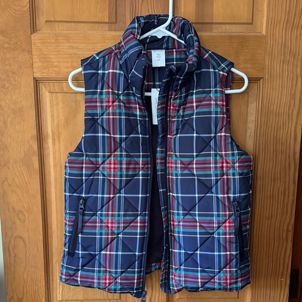 Vera Bradley Tartan Plaid Puffer Vest
